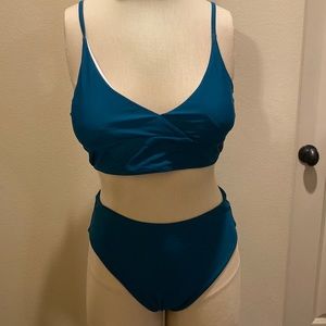 Brand New Teal V-Neck Bikini